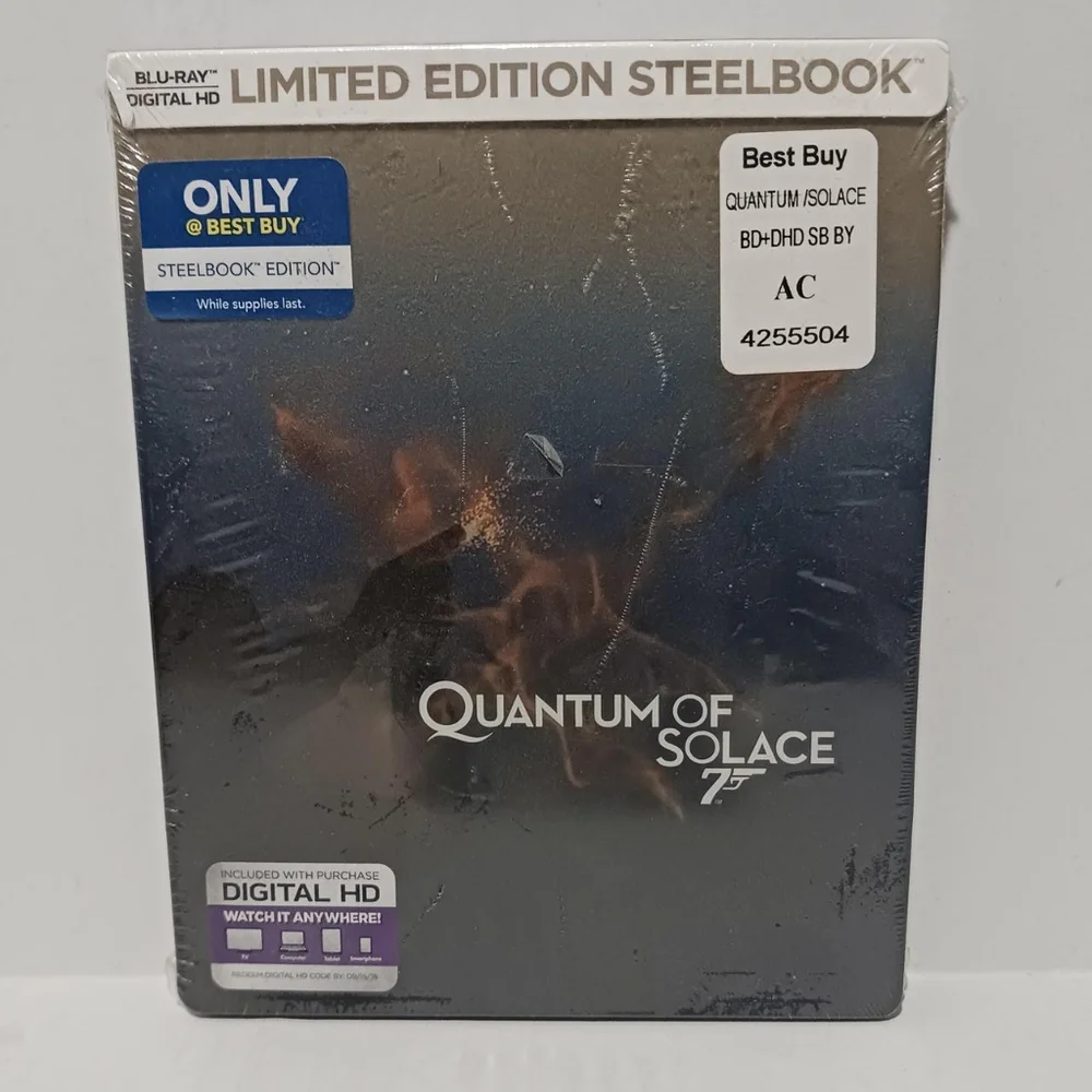 Limited Edition Steelbook Quantum of Solace Blu Ray Disc